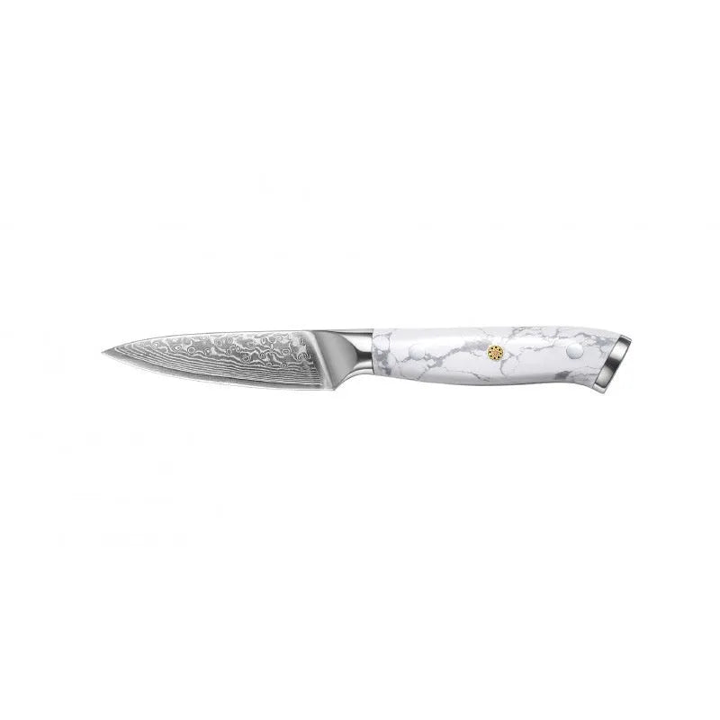Damascus chef's knife with 21cm VG10 steel blade and modern handle design
