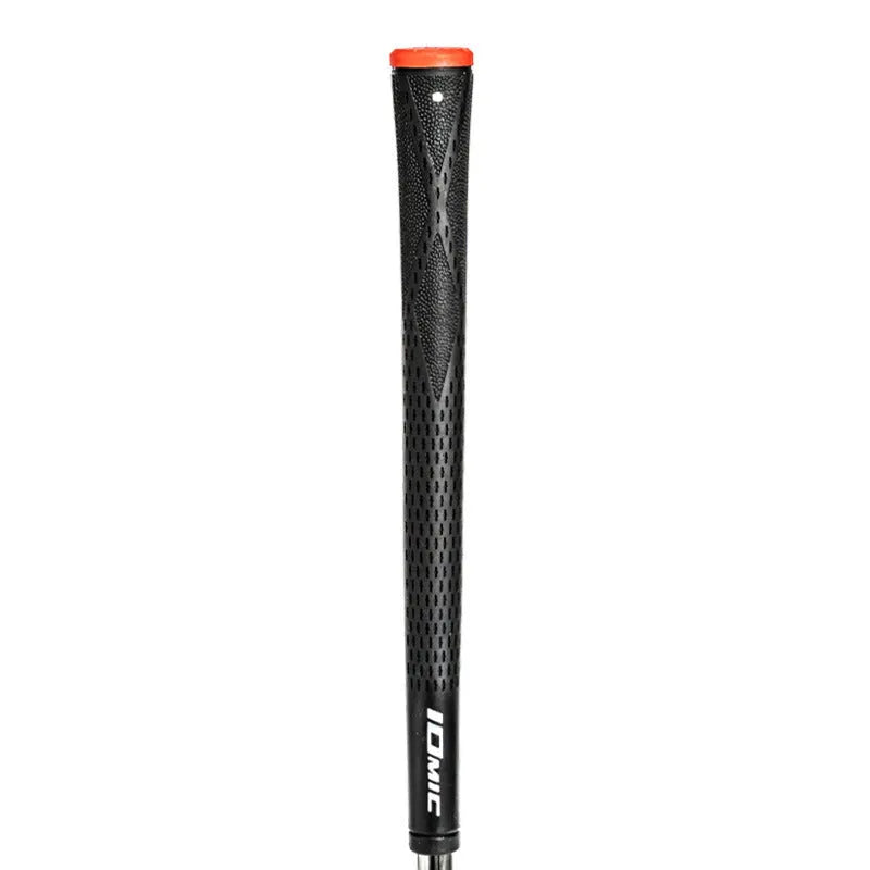TPE material golf club grip shown in multiple colour options including pink, red, blue, white, and black.