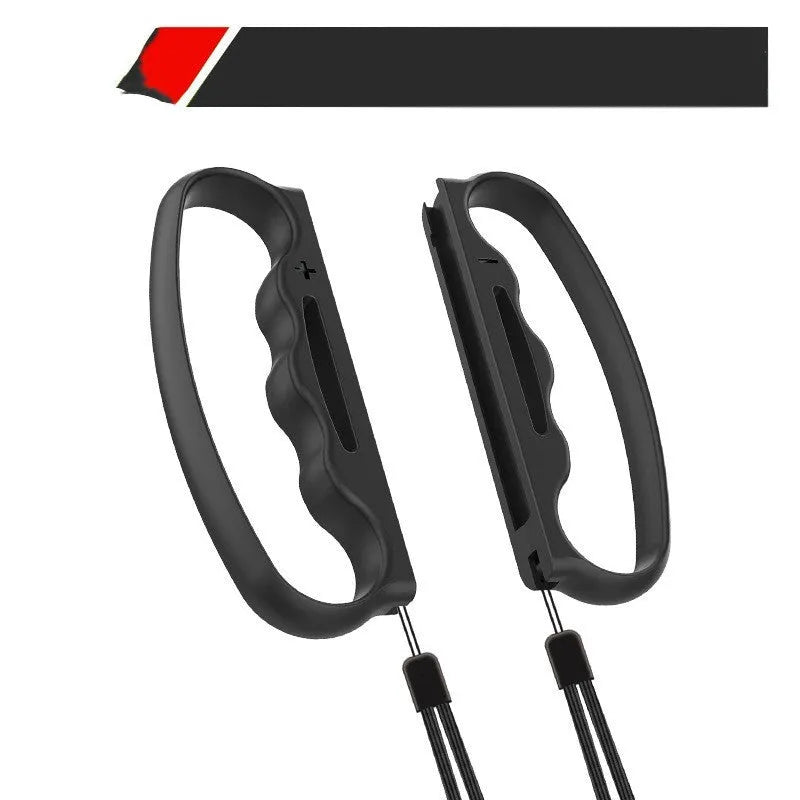 Black AVS silicone boxing grips for Joy-Con controllers with hand rope attachment