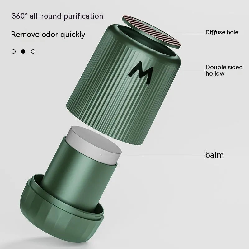 Solid car and home aromatherapy decoration cup in choice of four scents, dimensions 10 by 6 centimetres.
