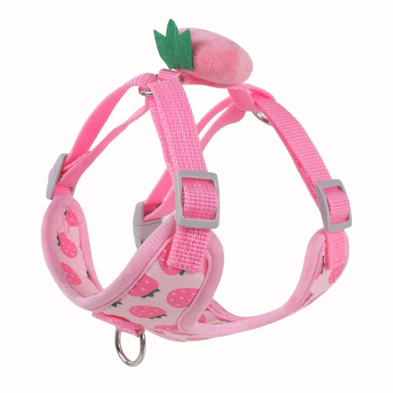 Reflective vest-style dog walking lead with chest strap in avocado colour for small dogs