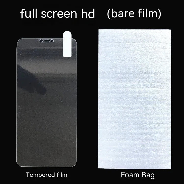 Tempered glass screen protector for Samsung Galaxy smartphones showing full-screen coverage and anti-fingerprint surface