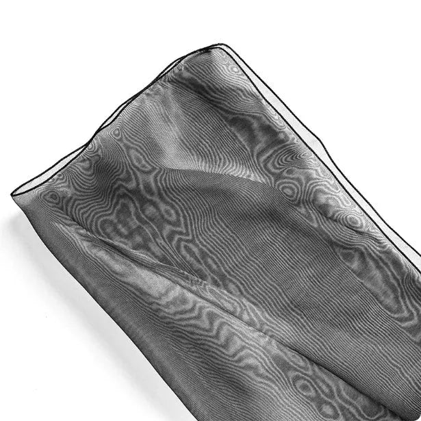 Silk flower bouquet bag with arabesquitic fabric texture in blue colour