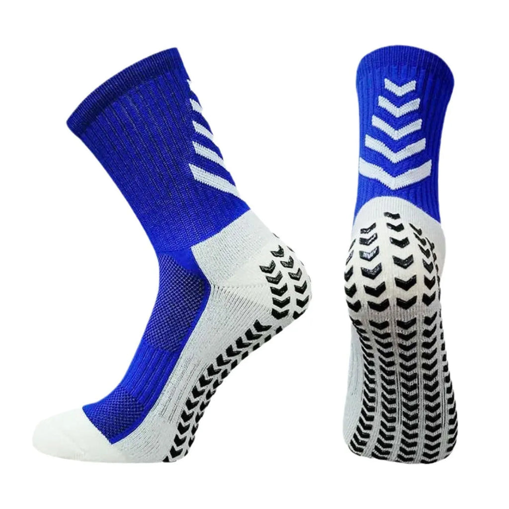 Men's mid-calf athletic socks with silicone grip pattern in multiple colour options