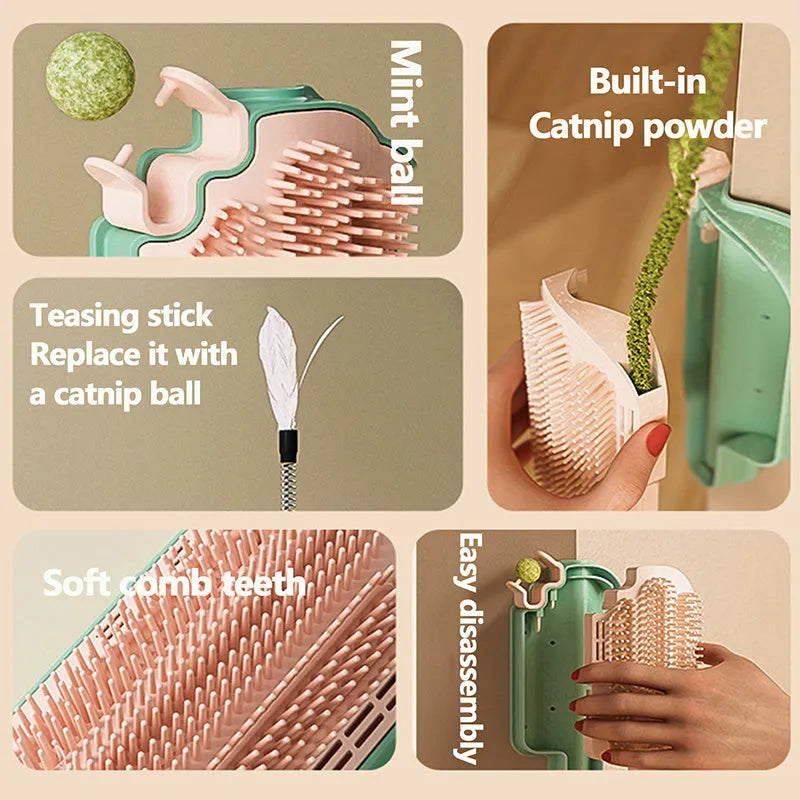 Small PP plastic cat itch rubbing toy for scratching and gentle pet massage