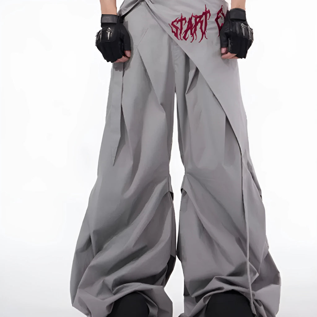 Boys summer wide-leg trousers in Korean style showing black and grey colour options