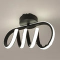 Clover LED ceiling lamp 61W 50cm black finish with warm white light in a modern living room