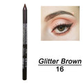 Dual use gel eyeliner pen waterproof sweat proof in 14 colours including black and espresso
