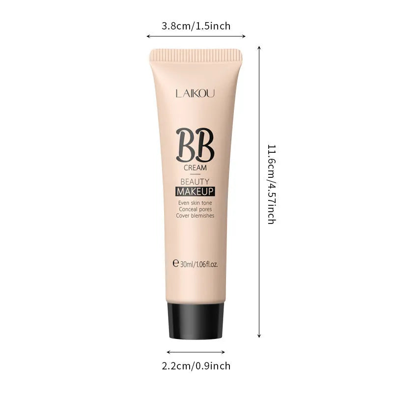30ml tube of BB cream in one of nine shades, including Ivory White, Brightening, and Chocolate.