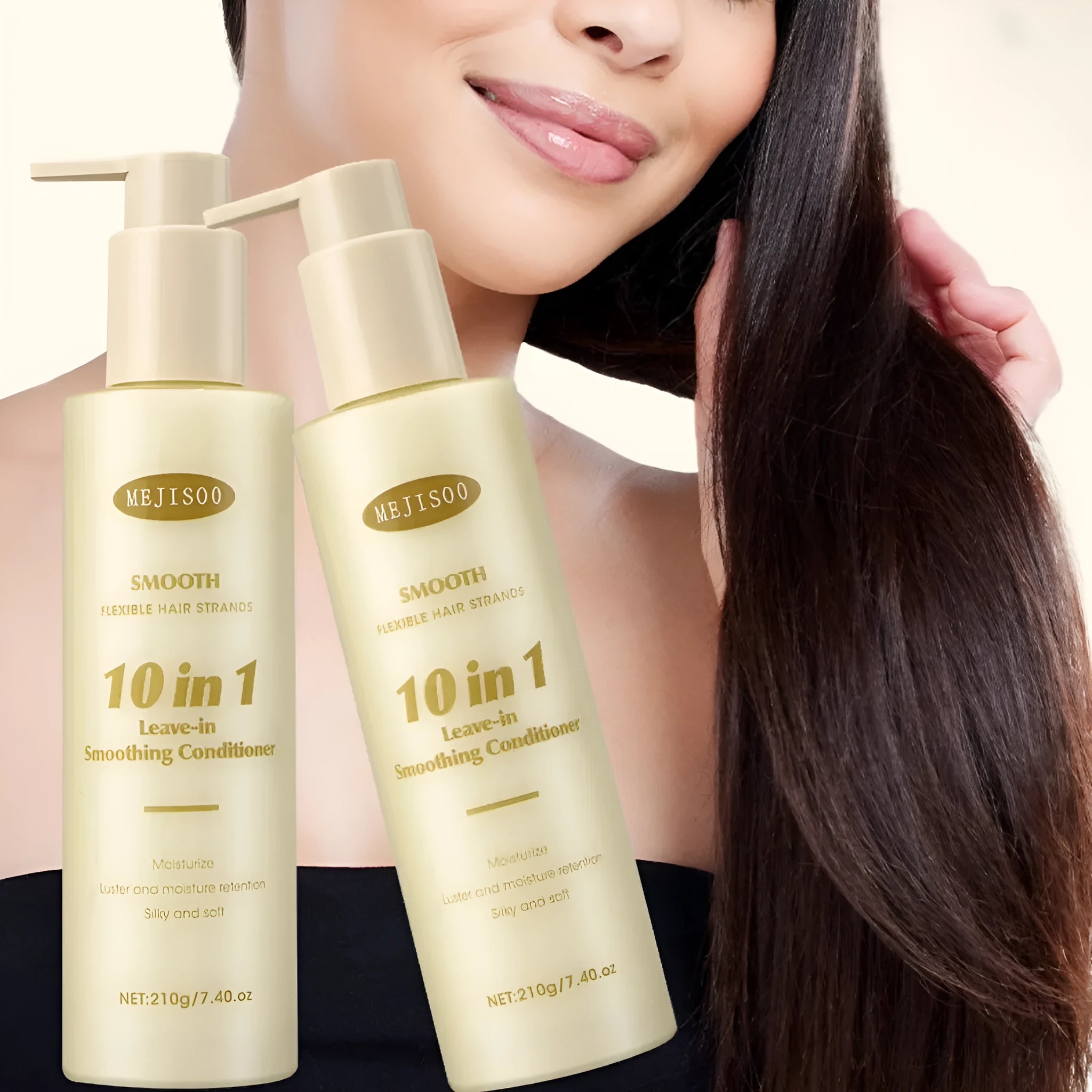 210g disposable bottle of 10-in-1 hair conditioner for ladies with moisturising and frizz control properties