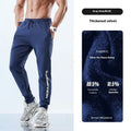 Men's black ankle-tied sweatpants with mid-waist design for casual sports wear