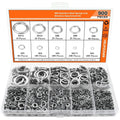 304 stainless steel spring lock washer assortment box with 900 pieces for 2mm to 12mm metric fasteners