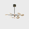 Nordic style iron and acrylic LED chandelier pendant lamp with multiple heads for ceiling mounting.