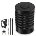 Bicycle folding lock in black or black orange colour with modern design and portable folding mechanism