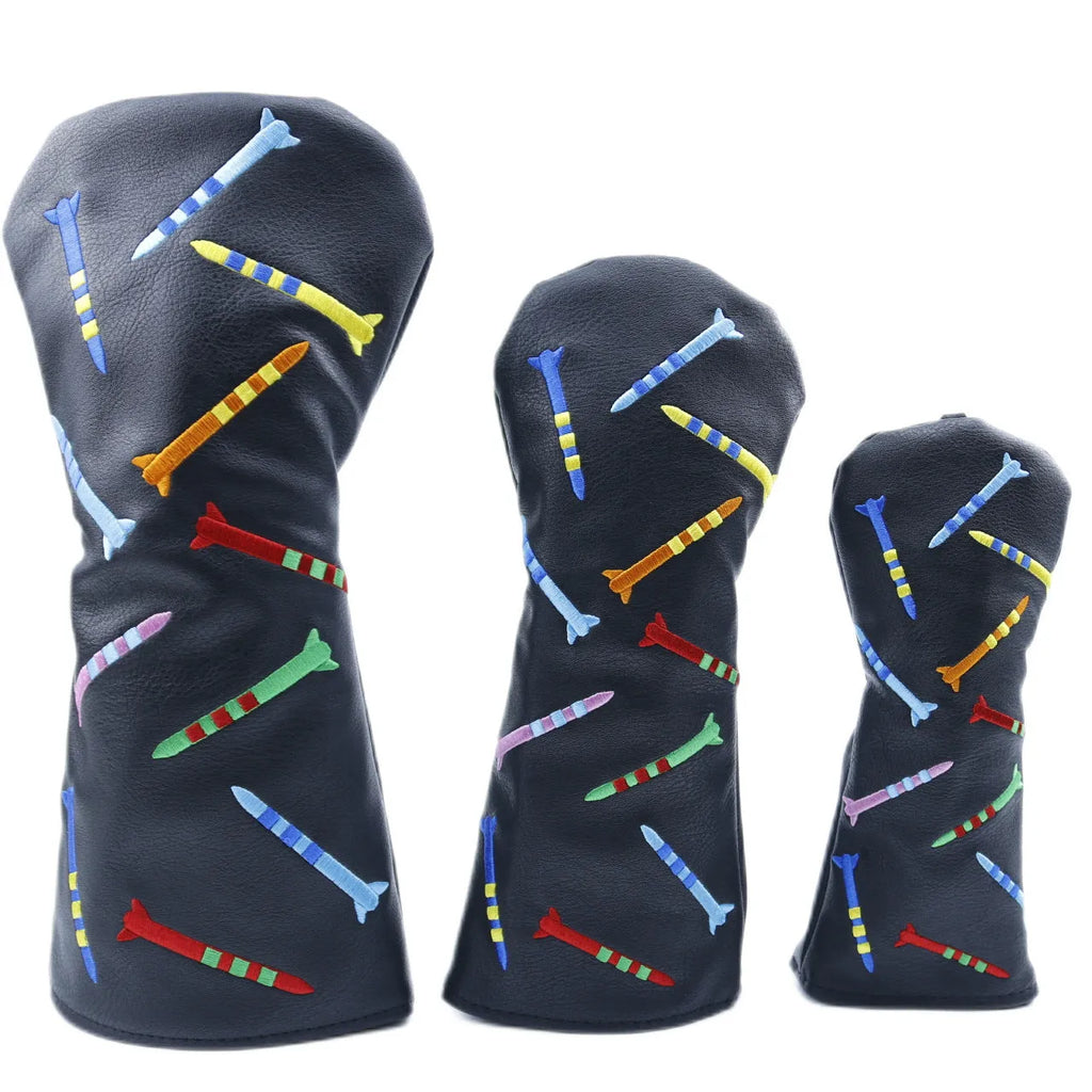 Golf wooden pole sets in three sizes with black and white colour options