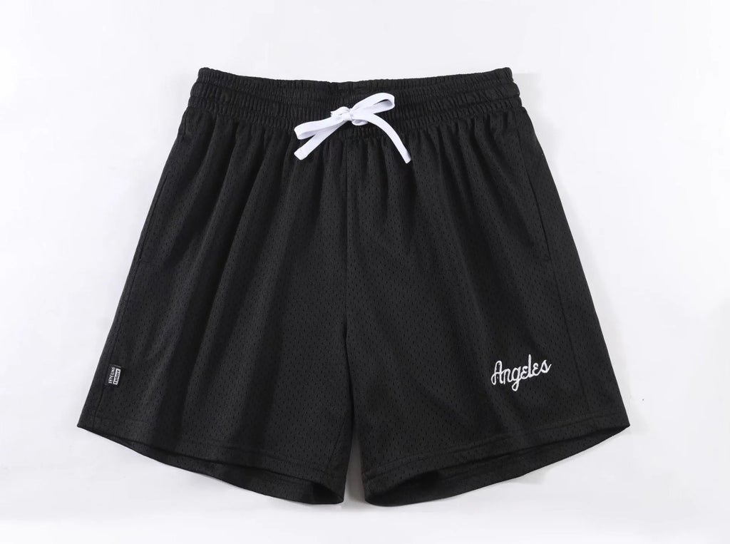 Men's personalised double-layer mesh sports shorts in various colours for summer leisure wear