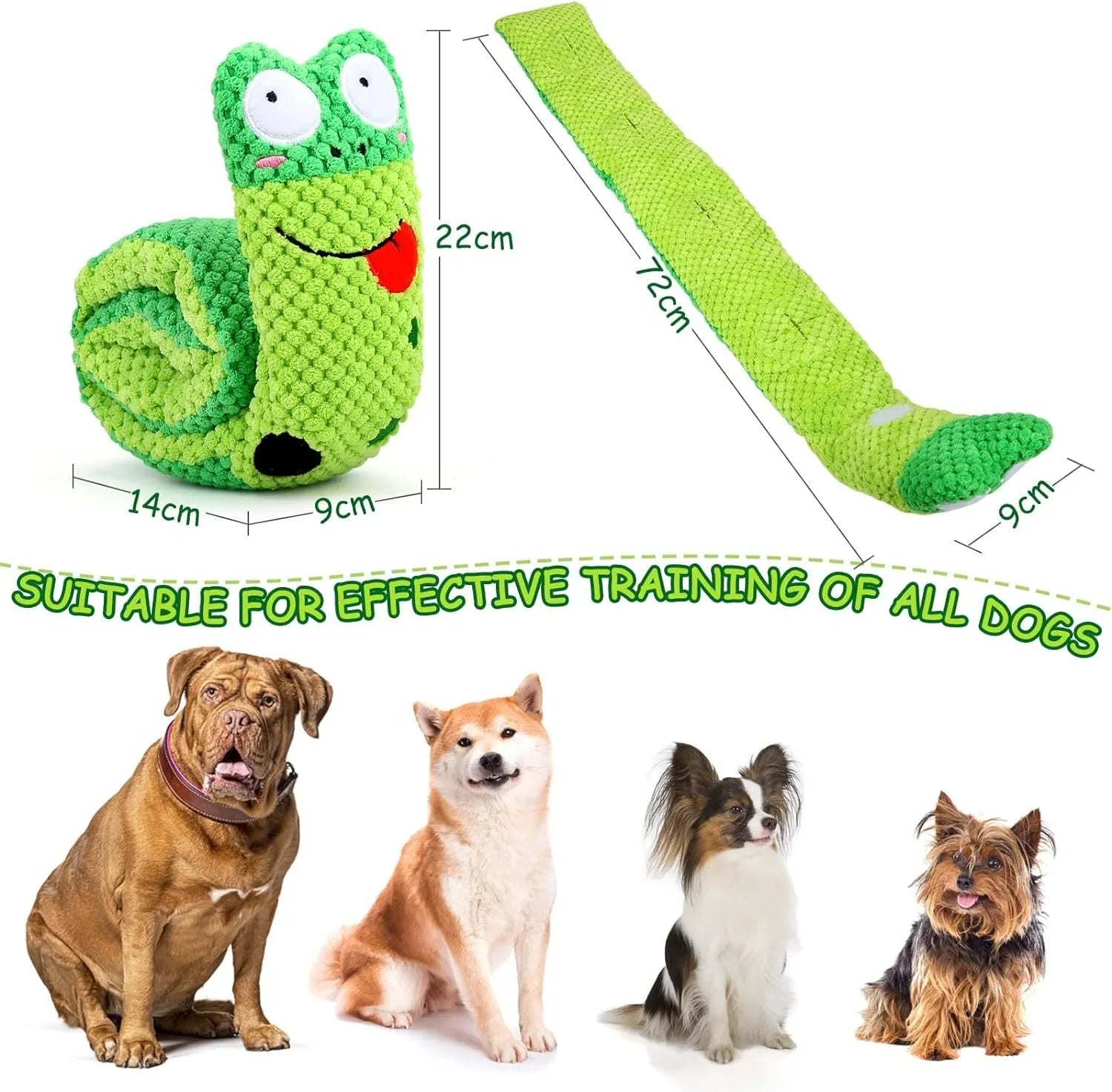 Reversible dog puzzle toy showing snail and stick configurations with hidden food holes
