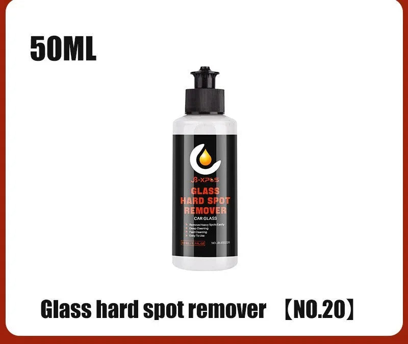 Glass oil film remover cleaning cream paste in 50ml, 100ml, and 200ml container options.