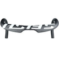 Carbon fibre road bike bent handlebar showing 31.8mm clamp area and drop profile
