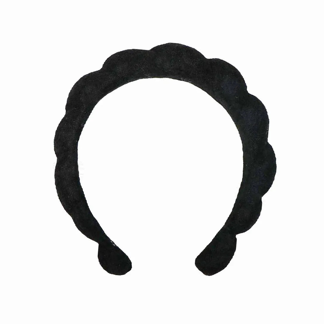 Handmade cloth hair band in pink for shampoo and spa use, narrow width, soft fabric