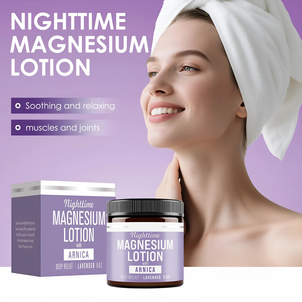 Jar of Magnesium Body Butter Cream 150ml with shea butter and grape seed oil ingredients