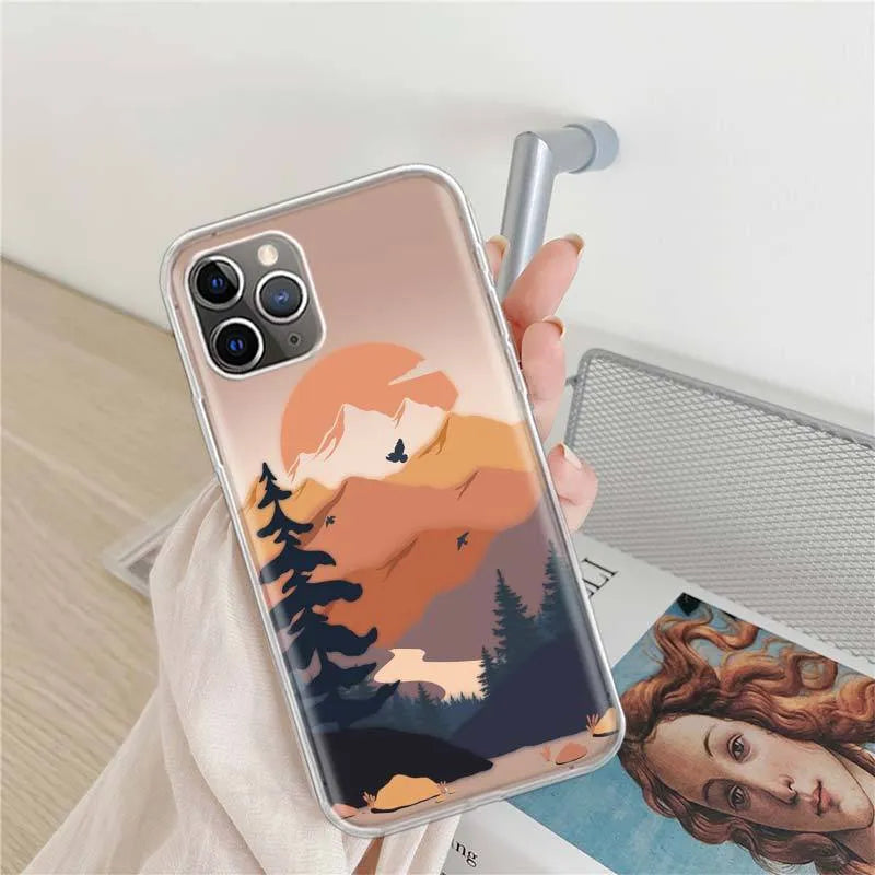 TPU phone case for iPhone 15 Pro Max with anime flower print and drop resistant protection