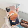 TPU phone case for iPhone 15 Pro Max with anime flower print and drop resistant protection