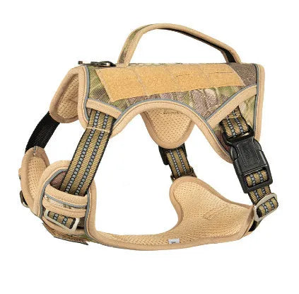 Oxford cloth tactical chest strap for working dogs in camouflage colours