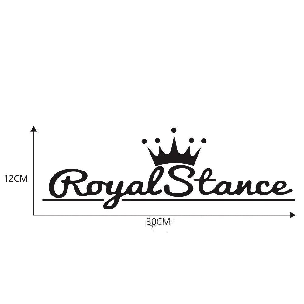 Crown design reflective car sticker measuring 30cm by 12cm in PET vinyl material