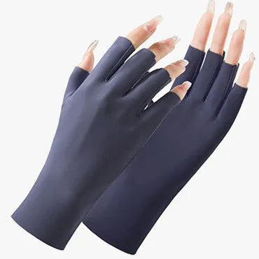 Women's thin ice silk summer gloves with UPF50 rating in various colour options