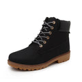 Men's pink Martin boots with velvet lining, flat bottom and lace-up front design