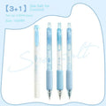 Neutral calligraphy practice pen with double-headed fluorescent design and 0.5mm plastic shell