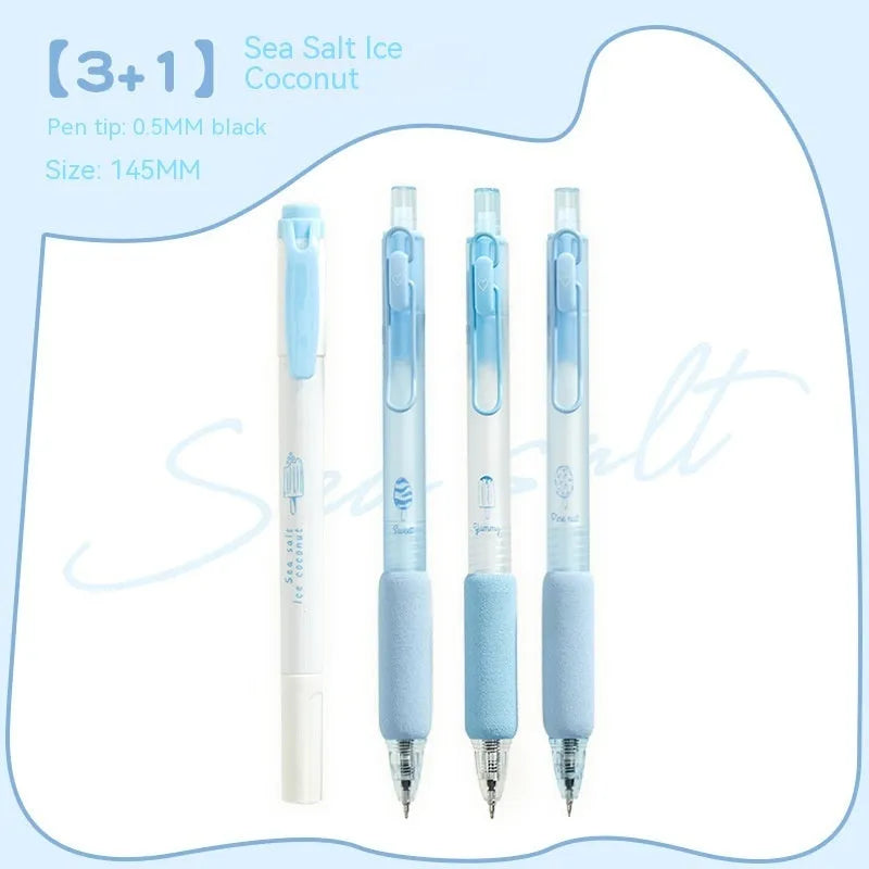 Neutral calligraphy practice pen with double-headed fluorescent design and 0.5mm plastic shell