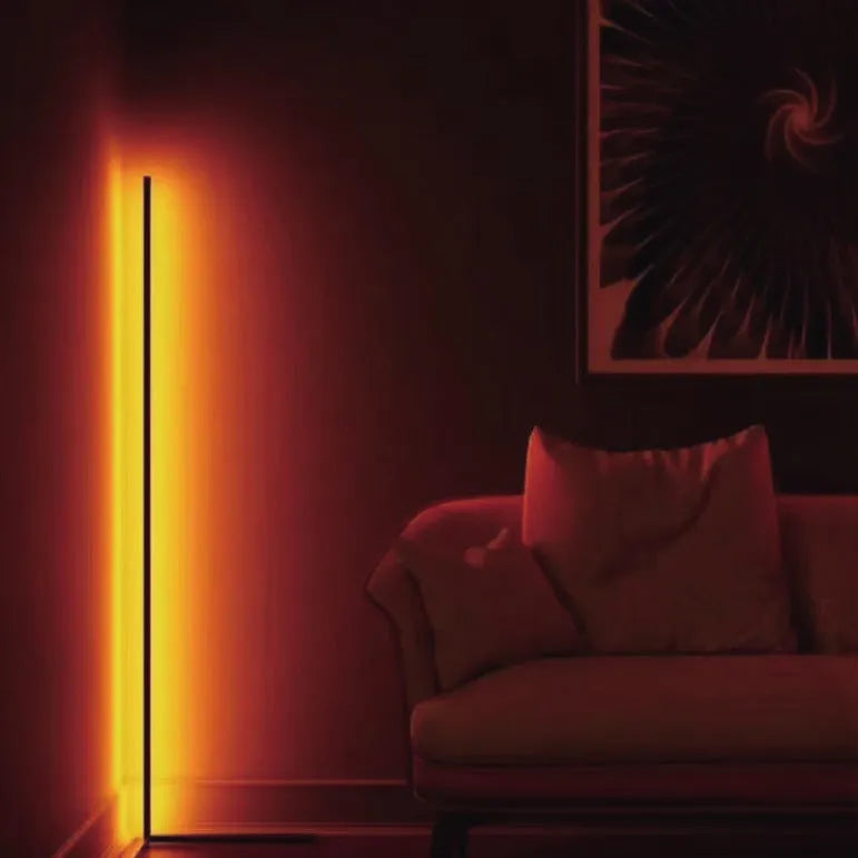 Black Symphony RGB smart floor lamp with music sync and remote control