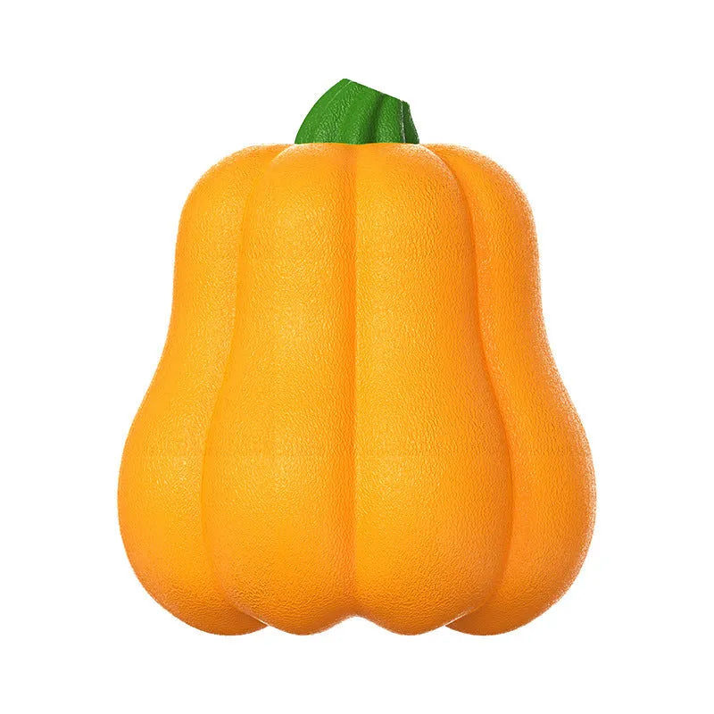 Bite Molar plastic dog toy in single pumpkin colour with rope attachment for outdoor fetch games