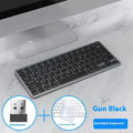 Ultra-thin wireless keyboard and mouse suit in black, gun colour, or silver with keyboard cover