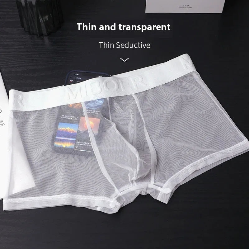 Men's thin boxers in multiple colours with quick-drying polyester fabric and size options