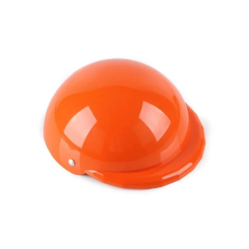 Plastic motorcycle-style cap helmet for a dog, shown in a solid colour with a Japanese aesthetic.