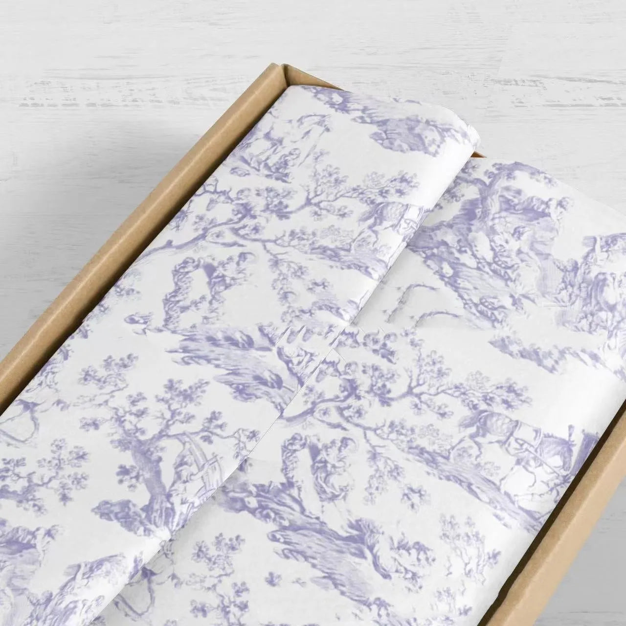 French Mg tissue paper sheet in retro purple colours measuring 50x70cm for gift wrapping
