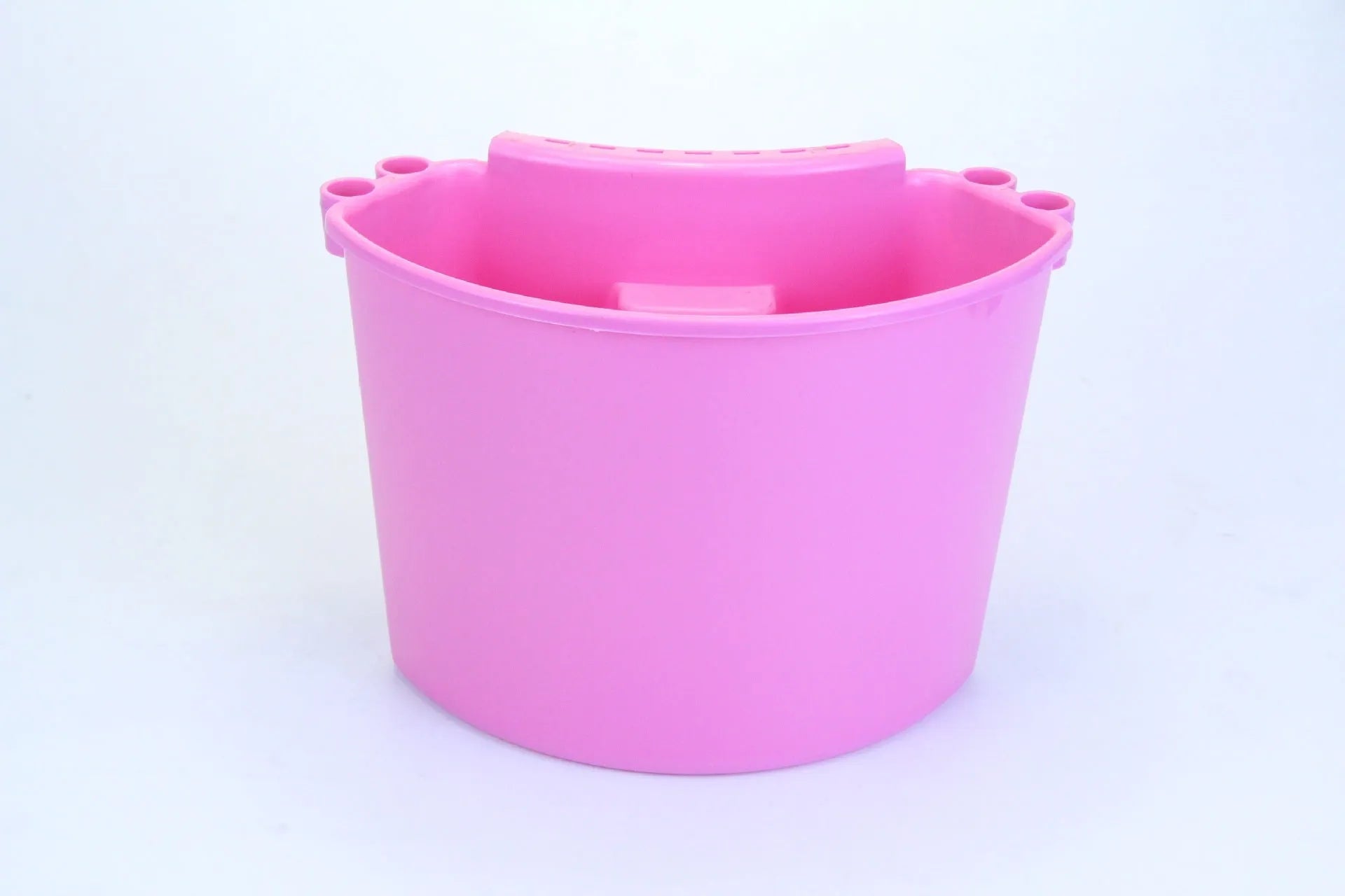 PP plastic car wash bucket with carrying handle in choice of black, blue, pink, or red colours