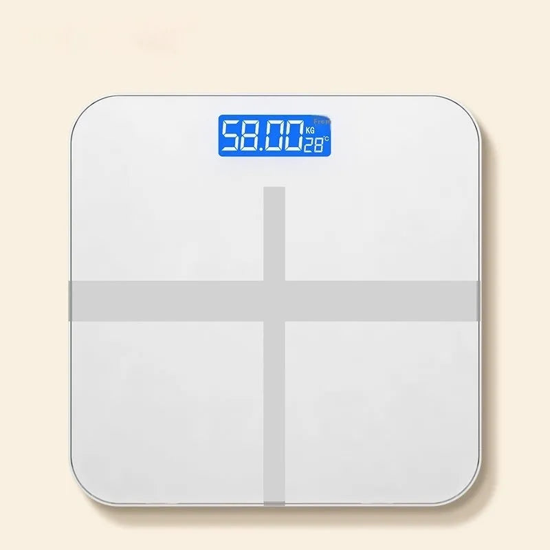 Household weighing scale in cross ice crystal white finish with digital display for weight measurement