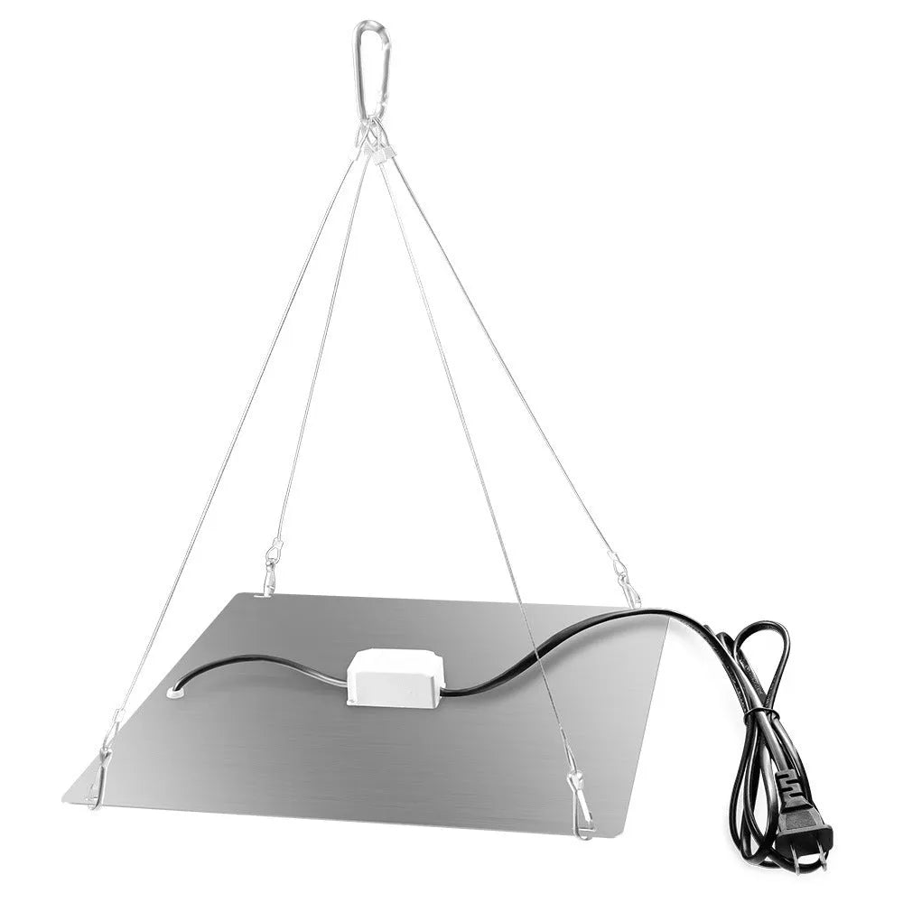 D-section aluminium LED plant light with hook for hanging above indoor vegetable plants