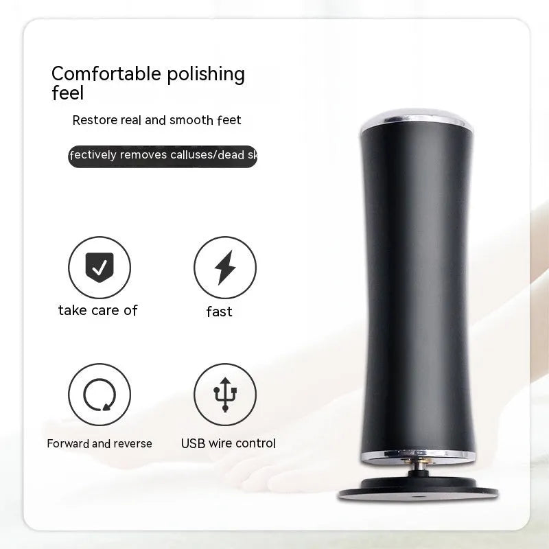 Electric foot callus remover with 60 replacement sandpaper discs, pink and black variants