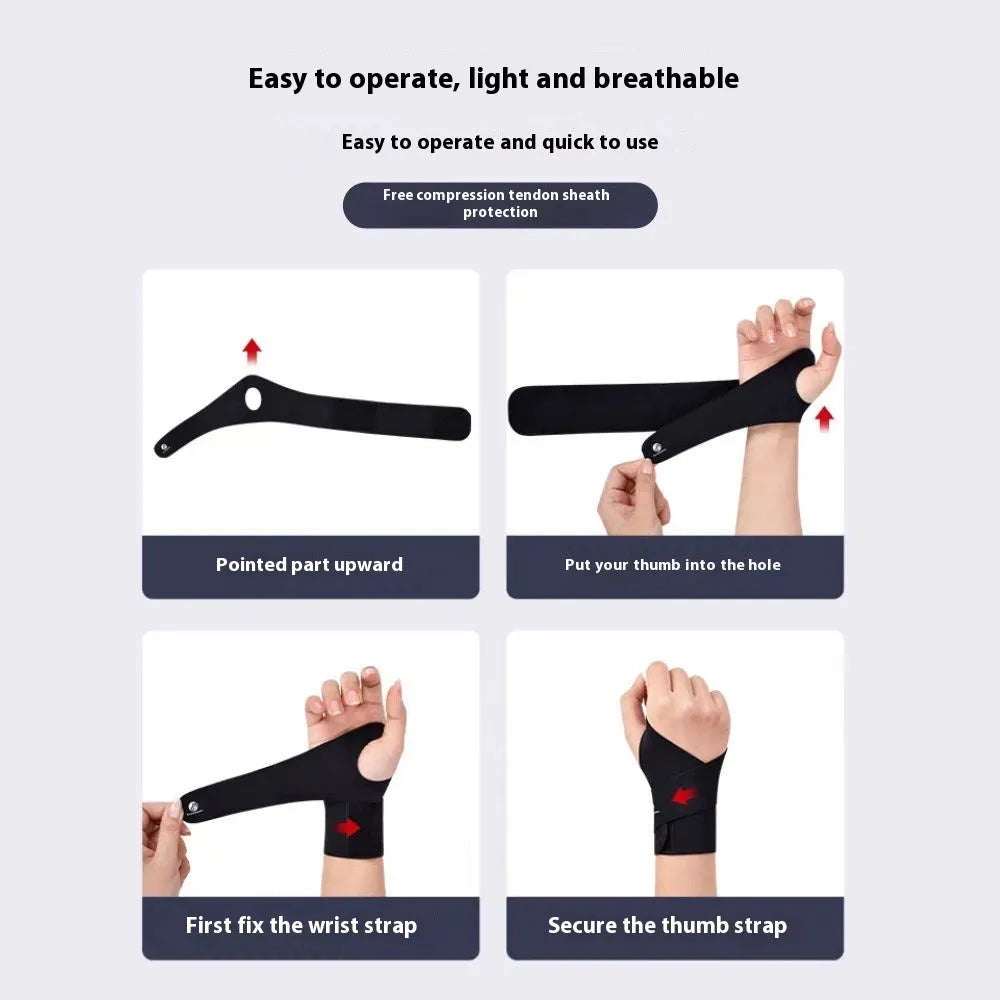Adjustable breathable athletic wristguard in black or skin colour for badminton tennis volleyball support.