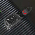 Zinc alloy car key sleeve for Jeep Wrangler fob in black with button cutouts