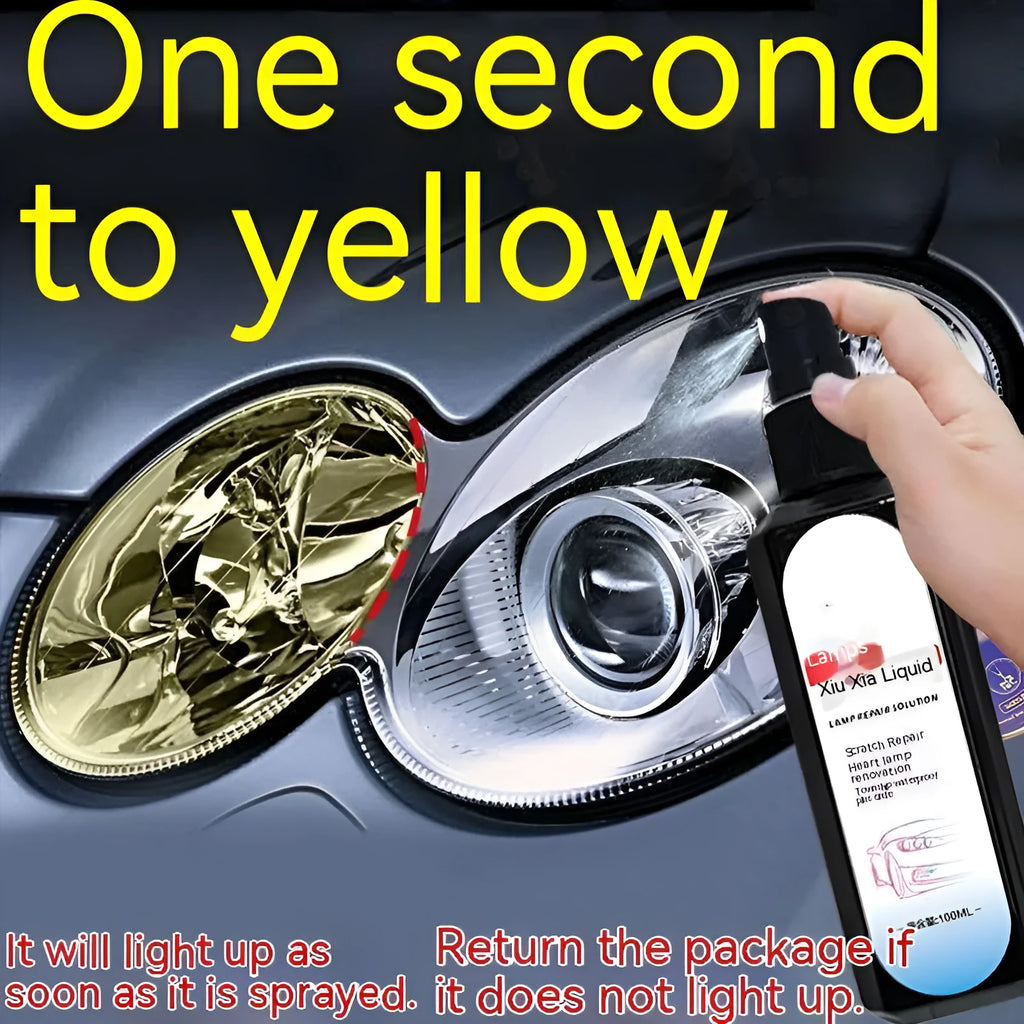 100ml bottle of clear car headlight restoration liquid for plastic lens repair