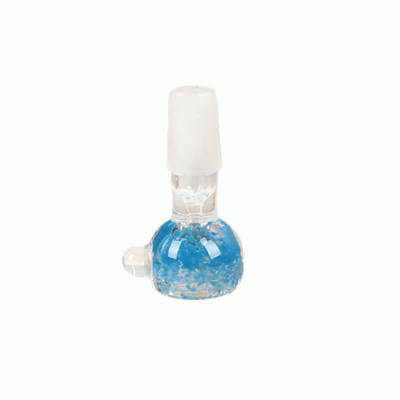 7cm transparent coloured glass cigarette holder in trumpet pipe shape with geometric decoration