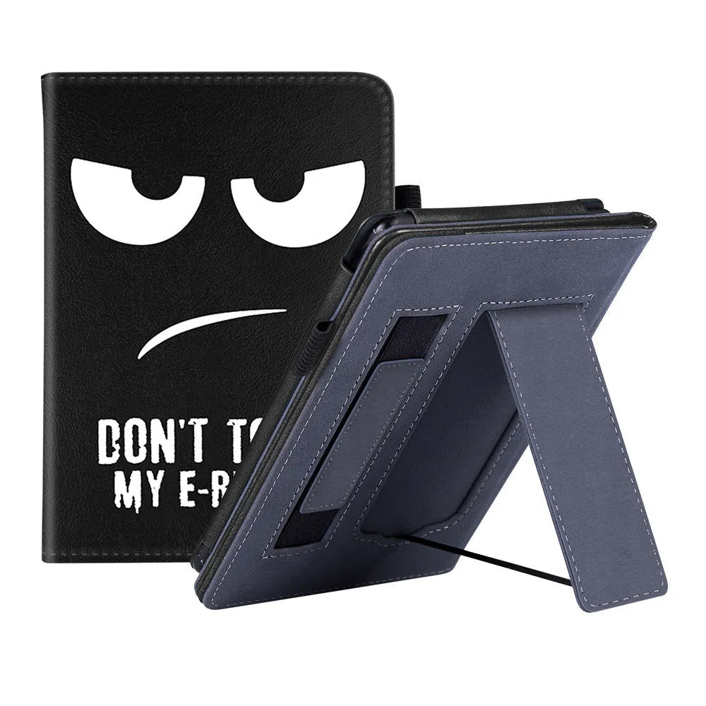 Kindle Paperwhite 5 leather case with integrated wrist strap bracket in multiple colour options