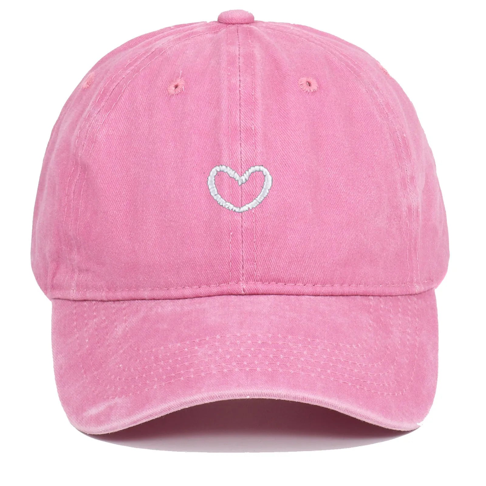 Adjustable cotton baseball cap with embroidery detailing and dome crown in various colour options