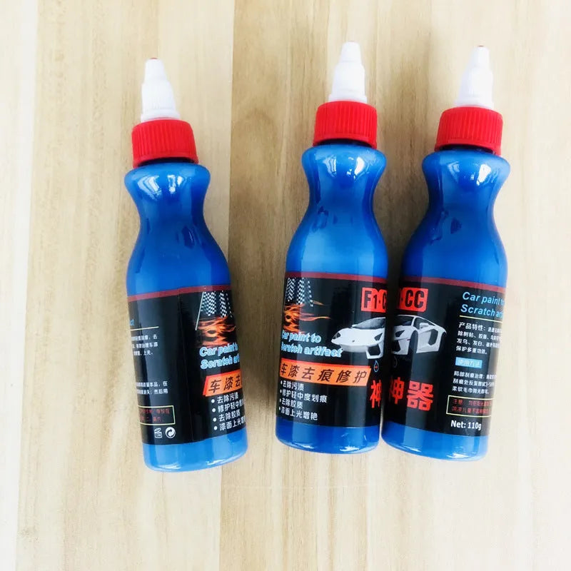 Small blue 10ml automotive scratch repair bottle with integrated applicator brush